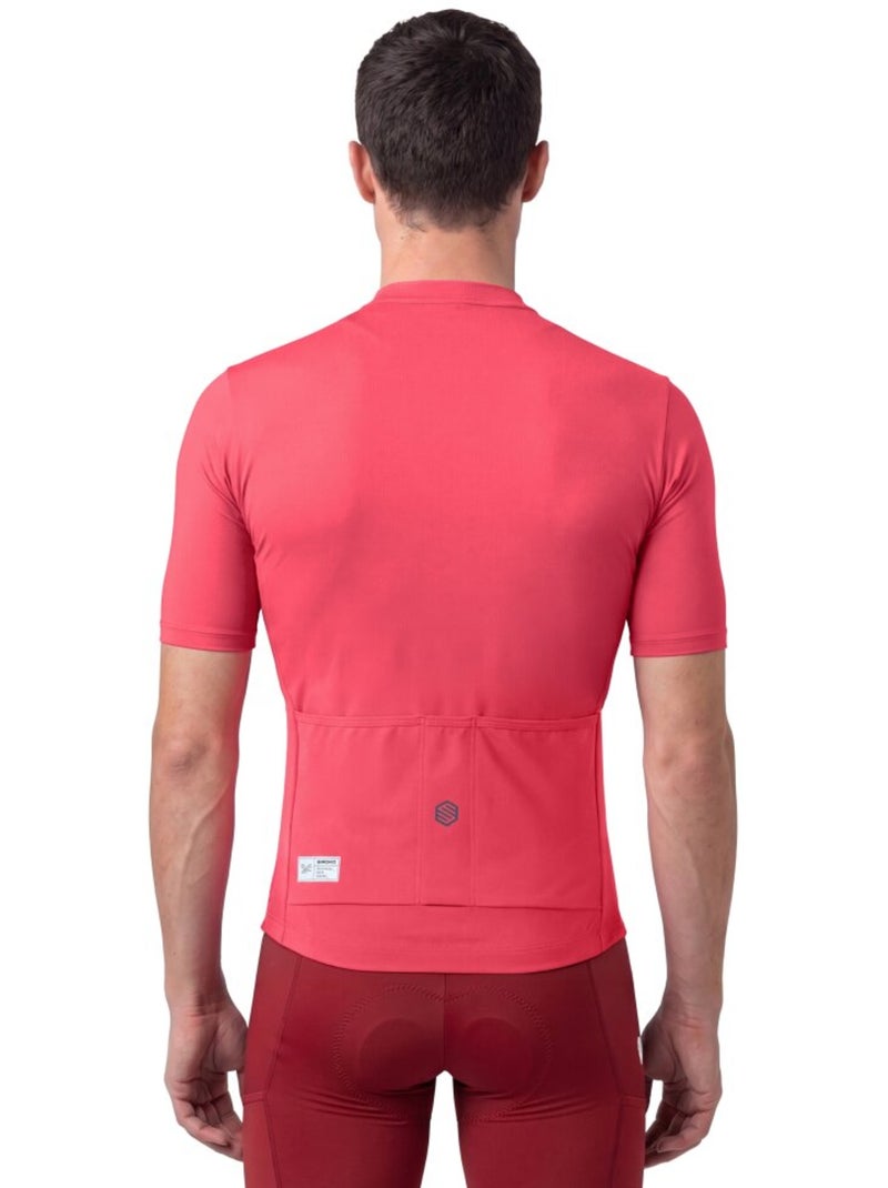 Maillot cyclisme gravel demi-zip homme cyclisme homme gm5 terraquest Rouge - Kiabi