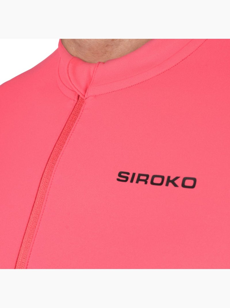 Maillot cyclisme gravel demi-zip homme cyclisme homme gm5 terraquest Rouge - Kiabi