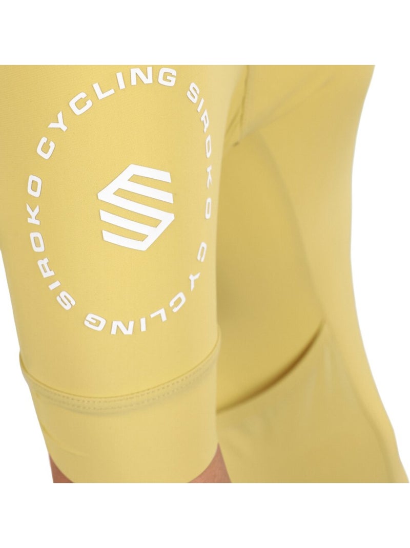 Maillot cyclisme gravel manches courtes femme cyclisme femme gm2-w golden pedals Jaune - Kiabi
