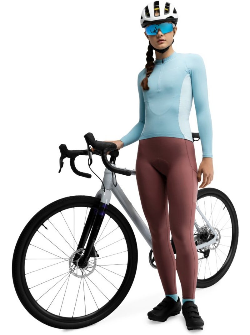 Maillot cyclisme gravel manches longues femme cyclisme femme gm3-w bordala Bleu - Kiabi