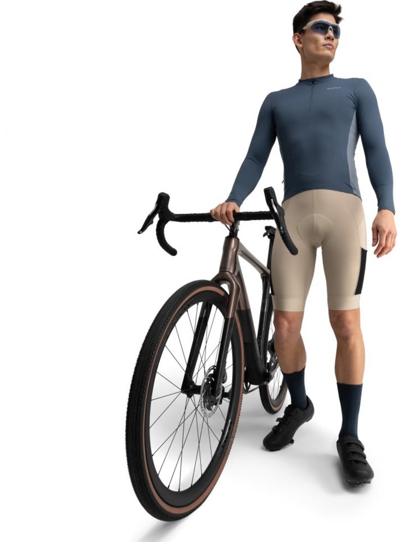 Maillot cyclisme gravel manches longues homme cyclisme homme gm3 karakórum Bleu - Kiabi
