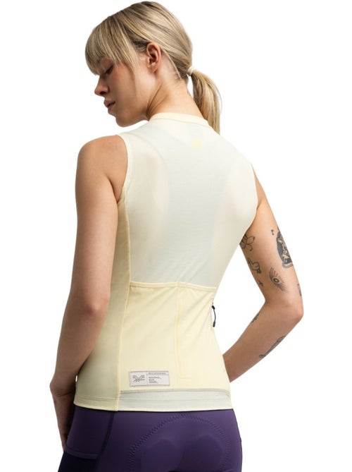 Maillot cyclisme gravel sans manches femme cyclisme femme gm4 strata light yello - Kiabi Maillot cyclisme gravel sans manches femme cyclisme femme gm4 strata light yello - Kiabi