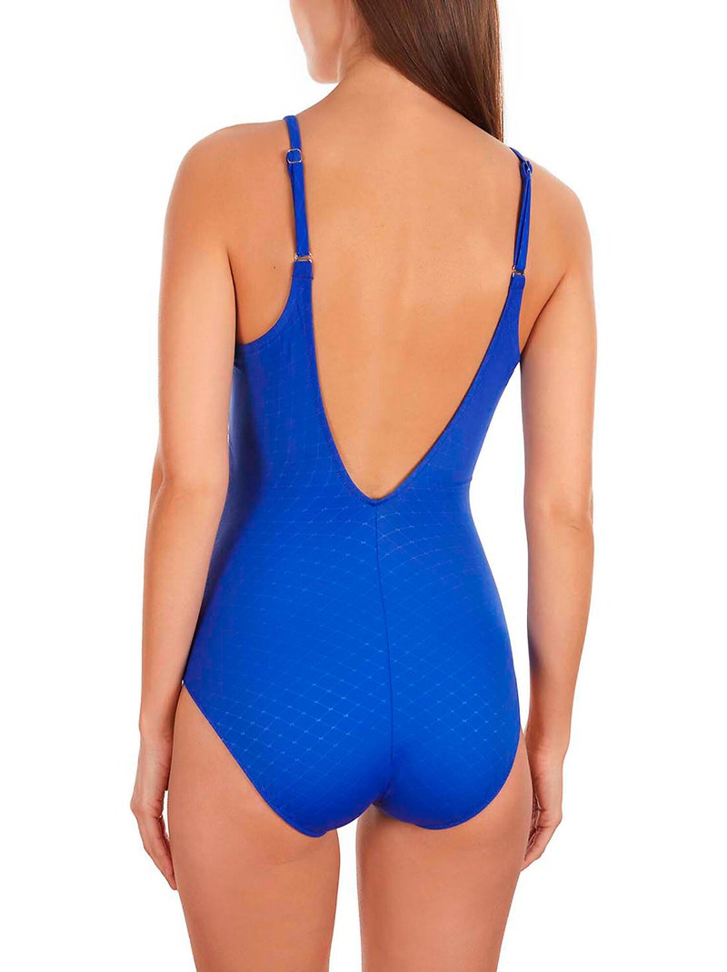 Maillot de bain 1 pièce armaturé gofrada Bleu - Kiabi