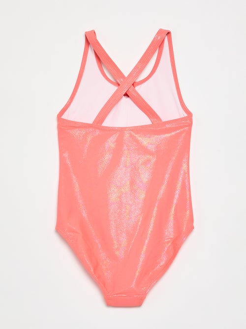 Maillot de bain 1 pièce avec matière brillante - Kiabi