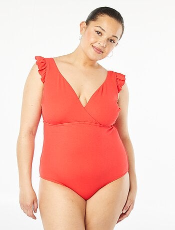 Maillot de bain 1 pièce avec volants