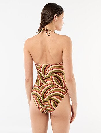 Maillot de bain 1 pièce bandeau imprimé