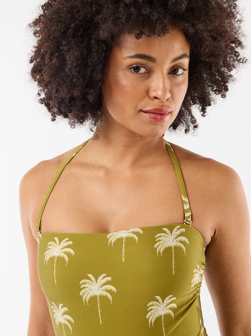 Maillot de bain 1 pièce bandeau imprimé - Kiabi