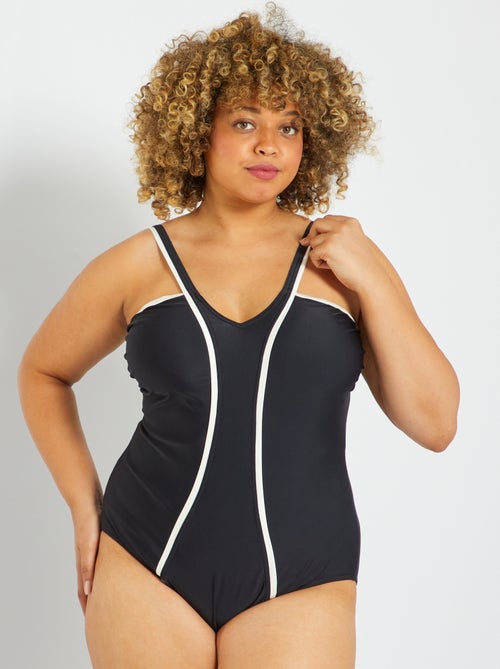 Maillot de bain 1 pièce bicolore - Kiabi