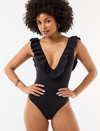 Maillot de bain 1 pièce décolleté plongeant