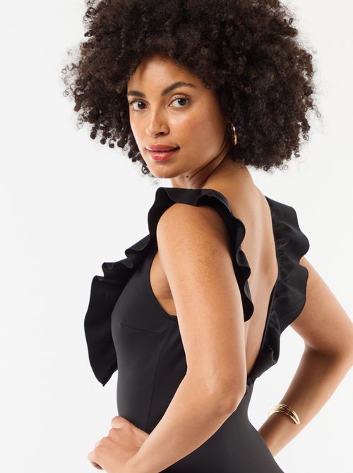 Maillot de bain 1 pièce décolleté plongeant - Kiabi