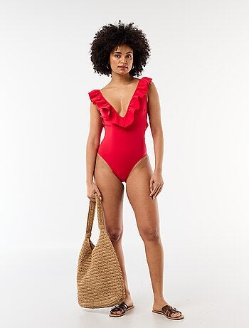 Maillot de bain 1 pièce décolleté plongeant