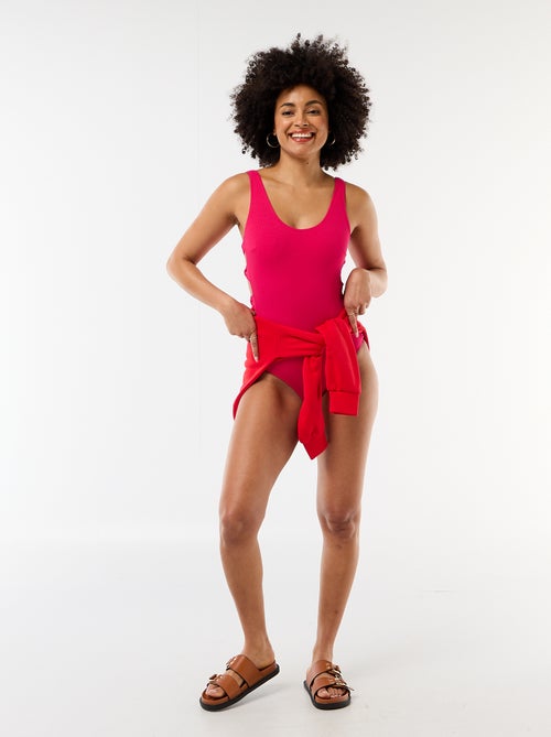 Maillot de bain 1 pièce fendu sur les côtés - Kiabi