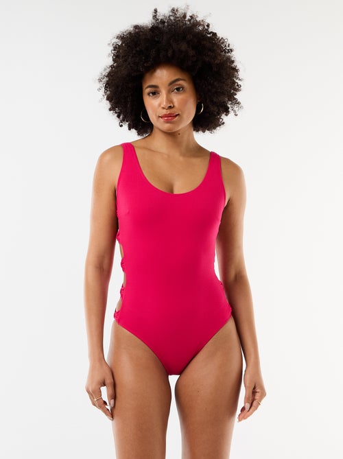 Maillot de bain 1 pièce fendu sur les côtés - Kiabi