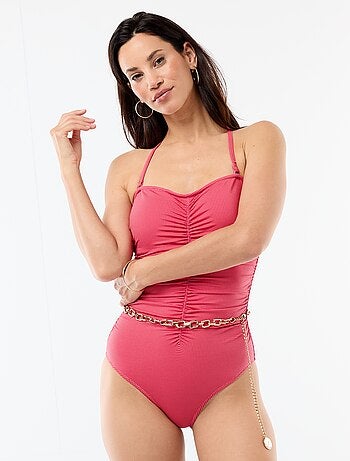 Maillot de bain 1 pièce imprimé vichy