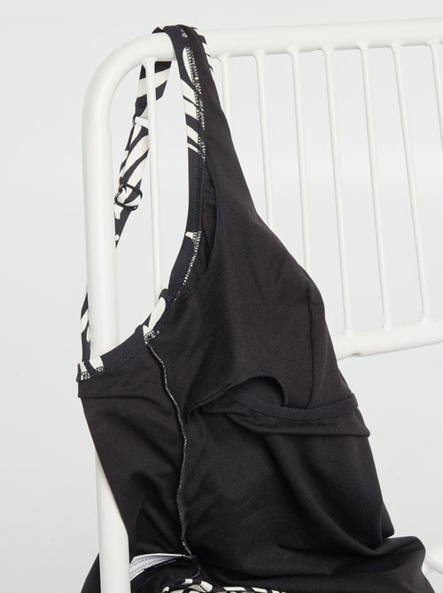 Maillot de bain 1 pièce post-opératoire imprimé - Kiabi