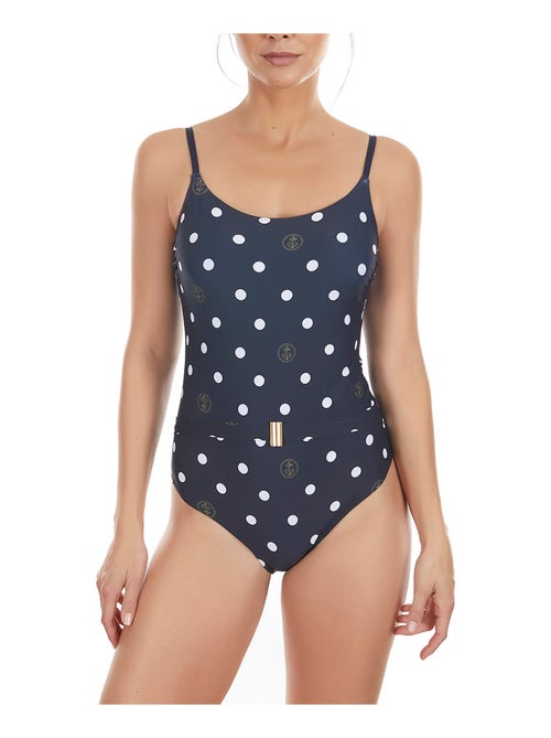 Maillot de bain 1 pièce préformé sans armatures lunares marine - Kiabi Maillot de bain 1 pièce préformé sans armatures lunares marine - Kiabi