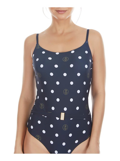 Maillot de bain 1 pièce préformé sans armatures lunares marine - Kiabi Maillot de bain 1 pièce préformé sans armatures lunares marine - Kiabi