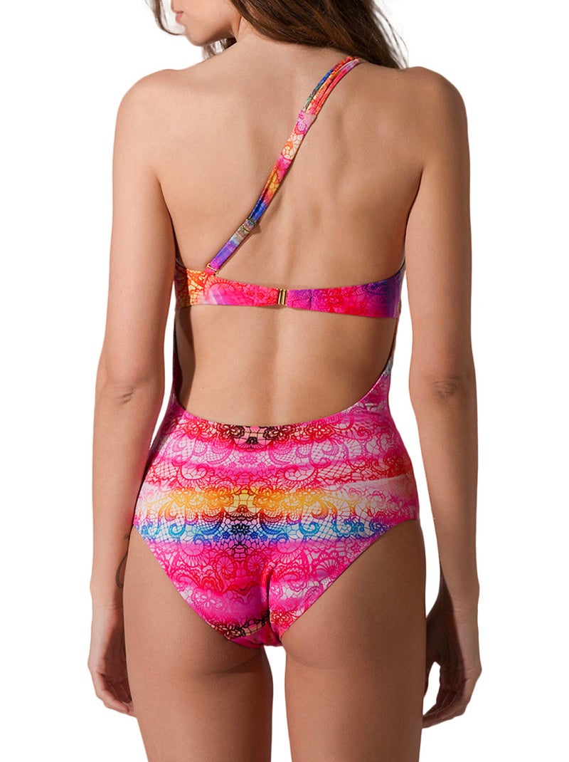 Maillot de bain 1 pièce rainbow Multicolore - Kiabi