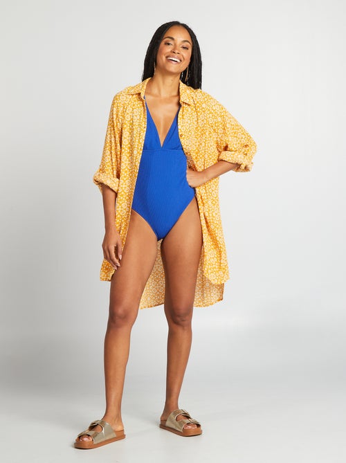 Maillot de bain 1 pièce texturé - Kiabi