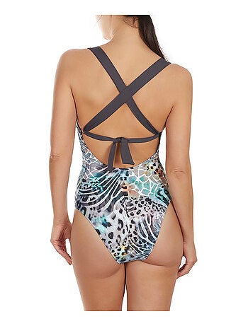 Maillot de bain 1 pièce triangle multipositions animal