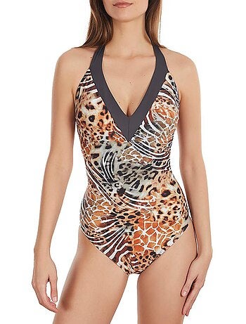 Maillot de bain 1 pièce triangle multipositions animal