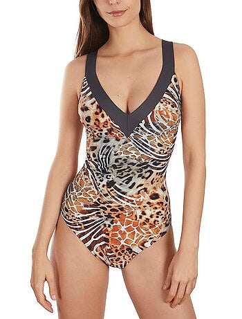 Maillot de bain 1 pièce triangle multipositions animal