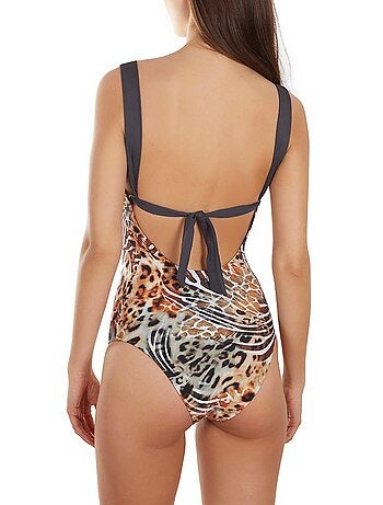 Maillot de bain 1 pièce triangle multipositions animal