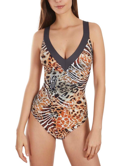 Maillot de bain 1 pièce triangle multipositions animal - Kiabi Maillot de bain 1 pièce triangle multipositions animal - Kiabi
