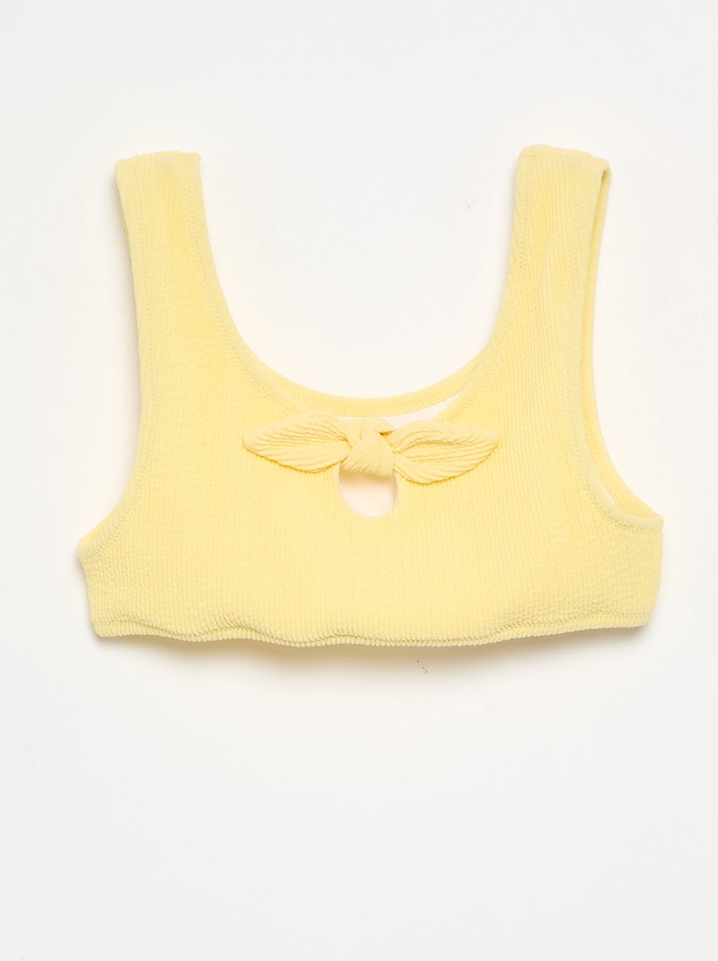 Maillot de bain 2 pièces avec nœud Jaune - Kiabi