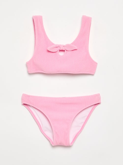 Maillot de bain 2 pièces avec nœud - Kiabi