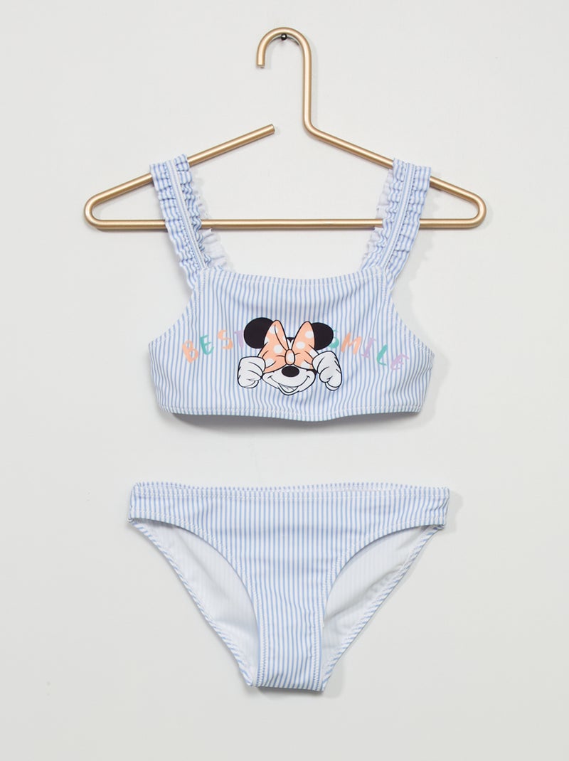 Maillot de bain 2 pièces 'Minnie' Blanc/Bleu - Kiabi