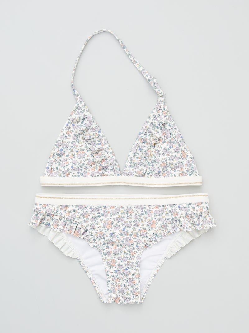 Maillot de bain 2 pièces 'motif fruits' Blanc - Kiabi