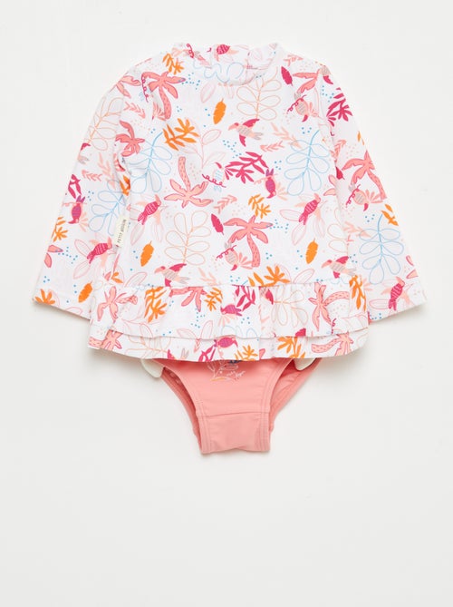 Maillot de bain 2 pièces 'Petit Béguin' T-shirt + culotte - Kiabi