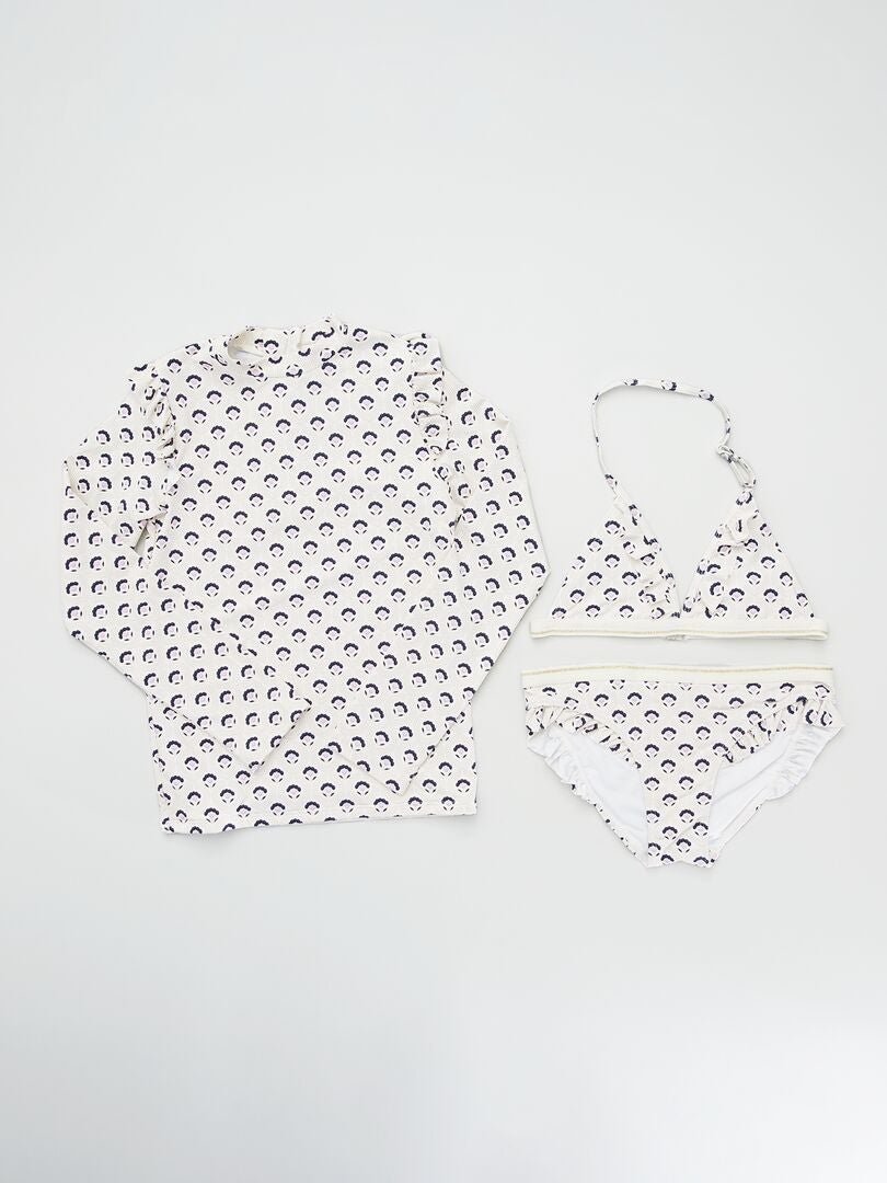 Maillot De Bain 3 Pièces Femme - Taille L, Noir, Neuf Avec étiquettes, Sans Marque