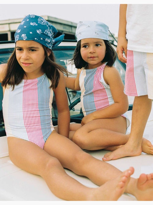 Maillot de bain à rayures avec bretelles croisées You&Me - Kiabi