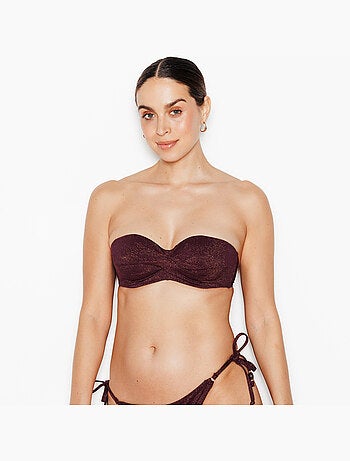 Maillot de bain bandeau paillette - rougegorge lingerie