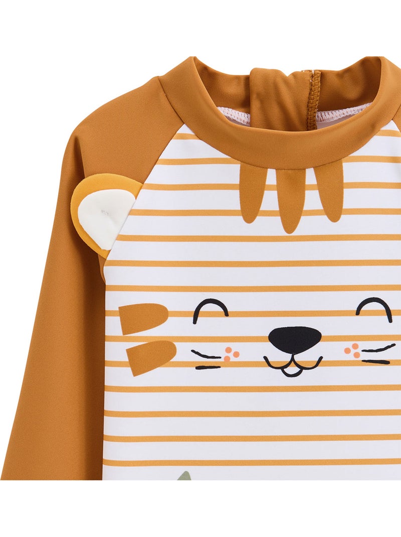 Maillot de bain b?b? 2 pi?ces t-shirt de protection UV et boxer Mio Camel - Kiabi