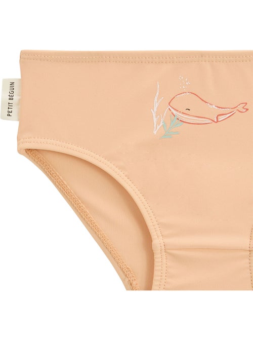 Maillot de bain b?b? 2 pi?ces t-shirt de protection UV et culotte Cassis - Kiabi