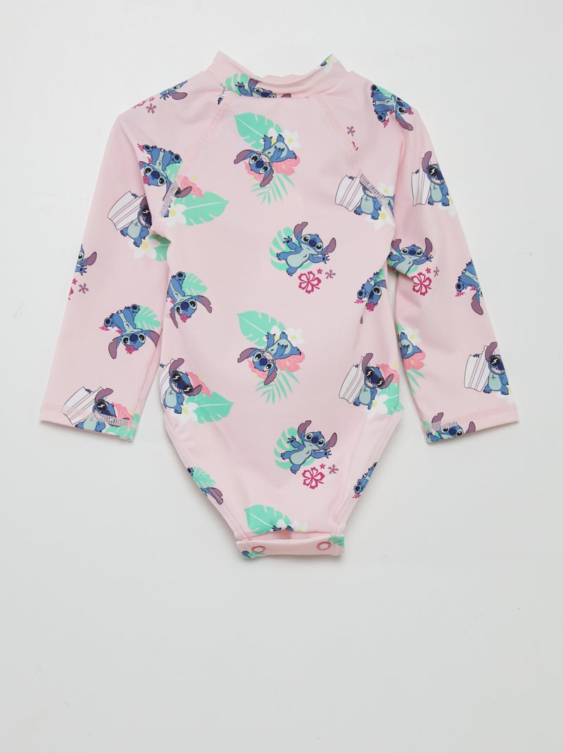 Maillot de bain body 'Stitch' - 1 pièce Rose - Kiabi