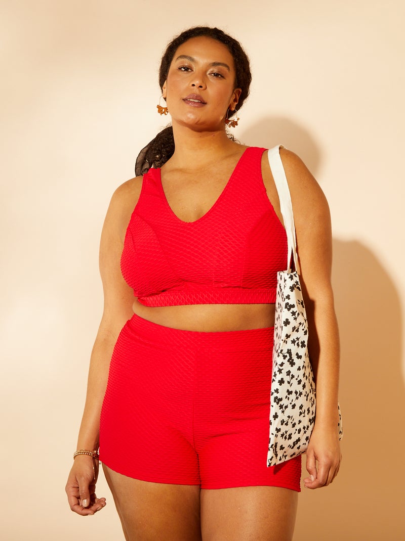 Maillot de bain brassière + short - 2 pièces Rouge - Kiabi