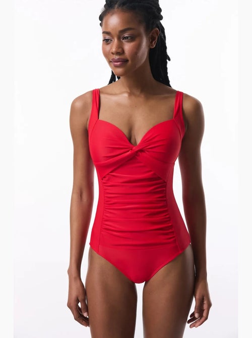 Maillot de bain corseté froncé gainant ventre et taille penti - Kiabi Maillot de bain corseté froncé gainant ventre et taille penti - Kiabi