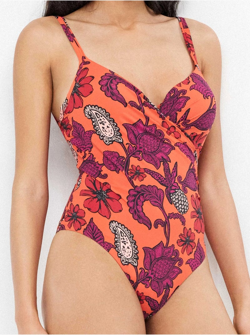 Maillot de bain effet contrôle Multicolore - Kiabi