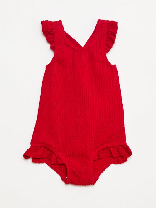 Maillot de bain en maille uni - Kiabi