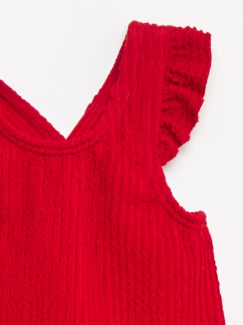 Maillot de bain en maille uni - Kiabi