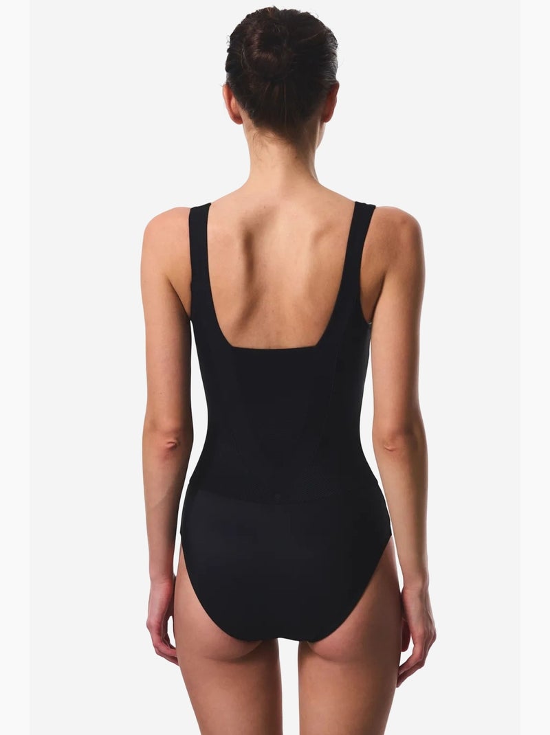 Maillot de bain femme corseté penti Noir - Kiabi