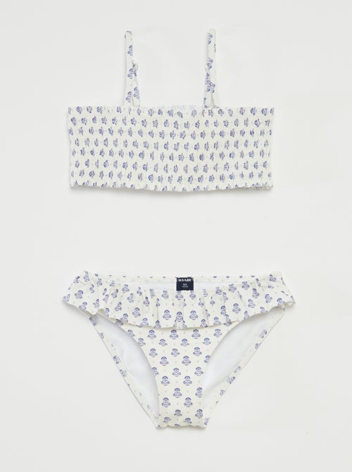 Maillot de bain fleuri - 2 pièces - Kiabi