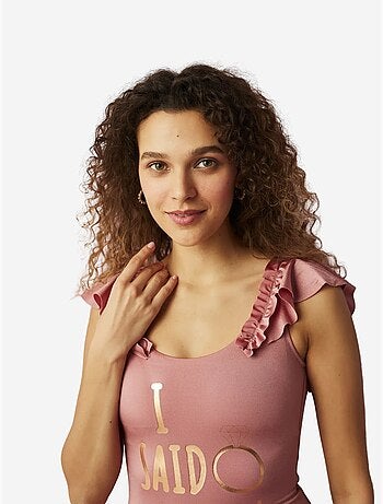 Maillot de bain flore à détail volanté penti