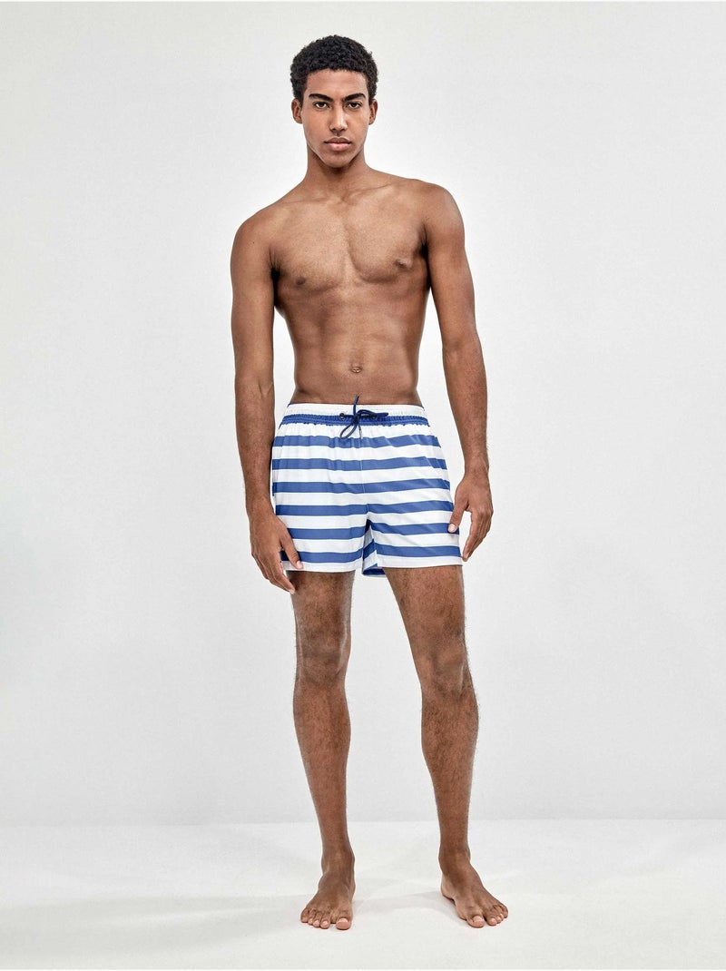 Maillot de bain homme imprimé marin Bleu - Kiabi