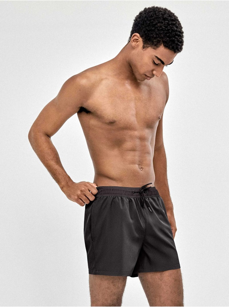Maillot de bain homme uni noir Noir - Kiabi