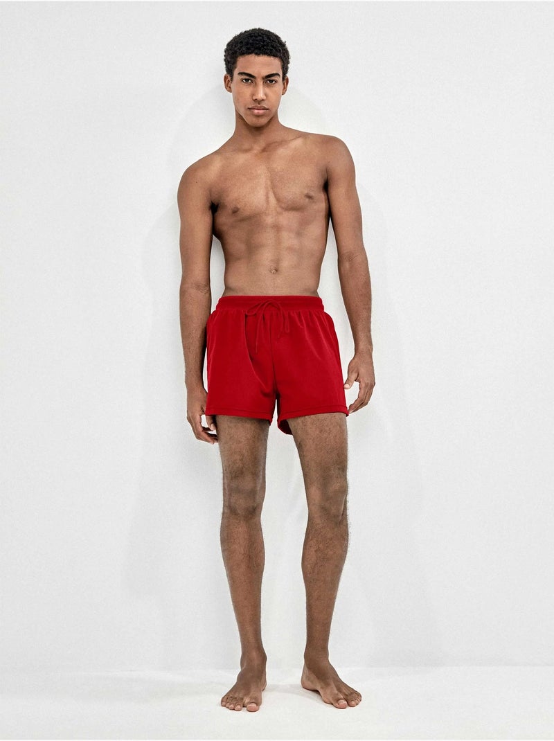 Maillot de bain homme uni noir Rouge - Kiabi